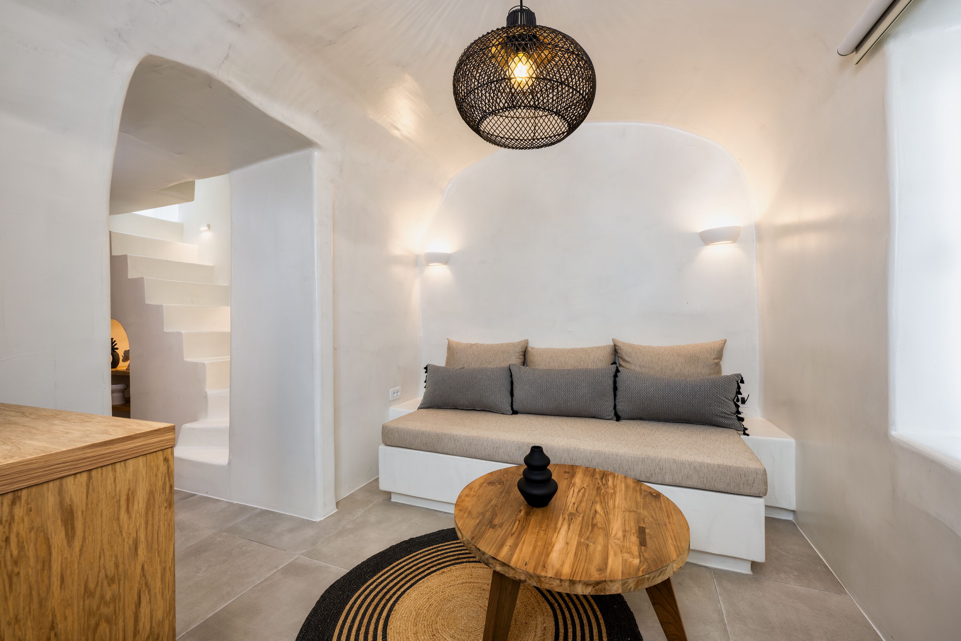 exclusive suite, terrace, sea view | living area | flat-screen tv