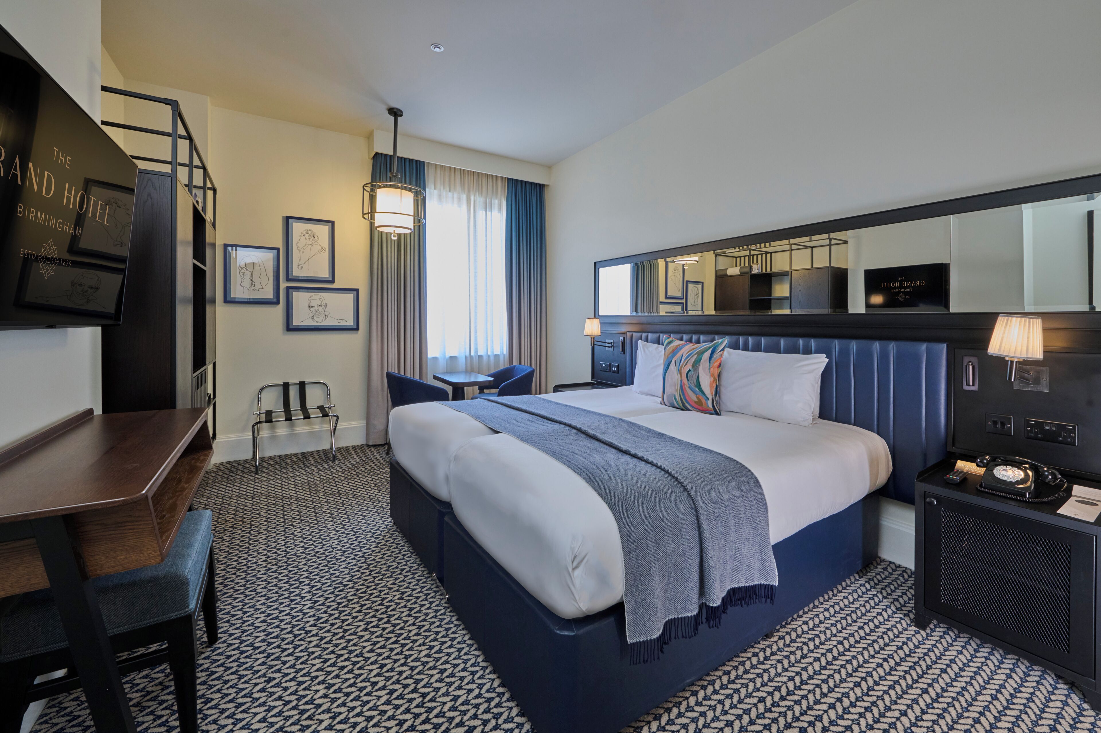 Hypo-allergenic bedding, in-room safe, blackout curtains, soundproofing