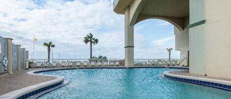 Indoor pool, a heated pool