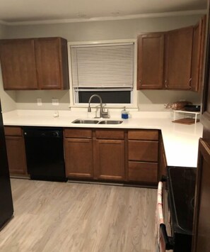 Fridge, oven, stovetop, dishwasher