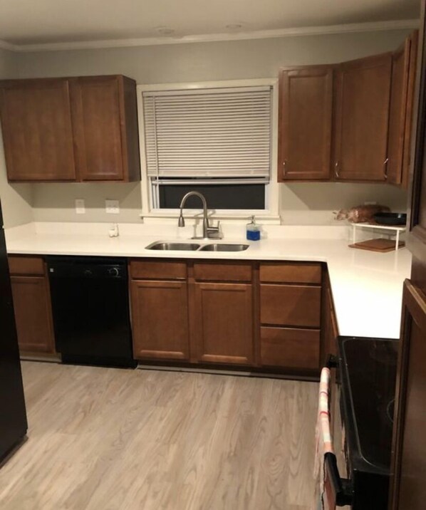 Fridge, oven, stovetop, dishwasher