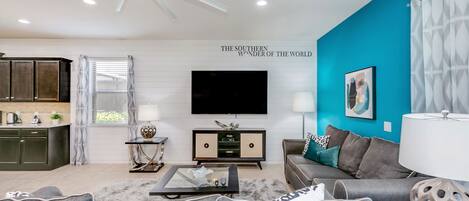 Smart TV, video games, foosball, table tennis