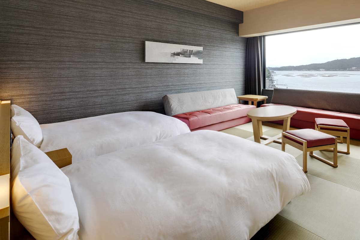 Deluxe-værelse med 2 enkeltsenge - ikke-ryger - havudsigt (Separated Bath and Toilet) | Gratis Wi-Fi, sengetøj