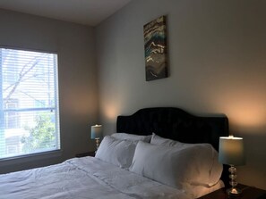 2 bedrooms, iron/ironing board, WiFi, bed sheets