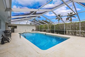 A heated pool