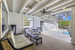 Terrace/patio - Home on Water | Pool/Lanai Kitchen/Walk to Beach (Marco Island)