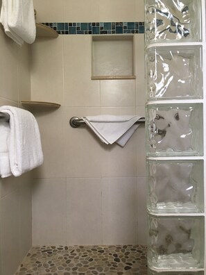 Hair dryer, towels