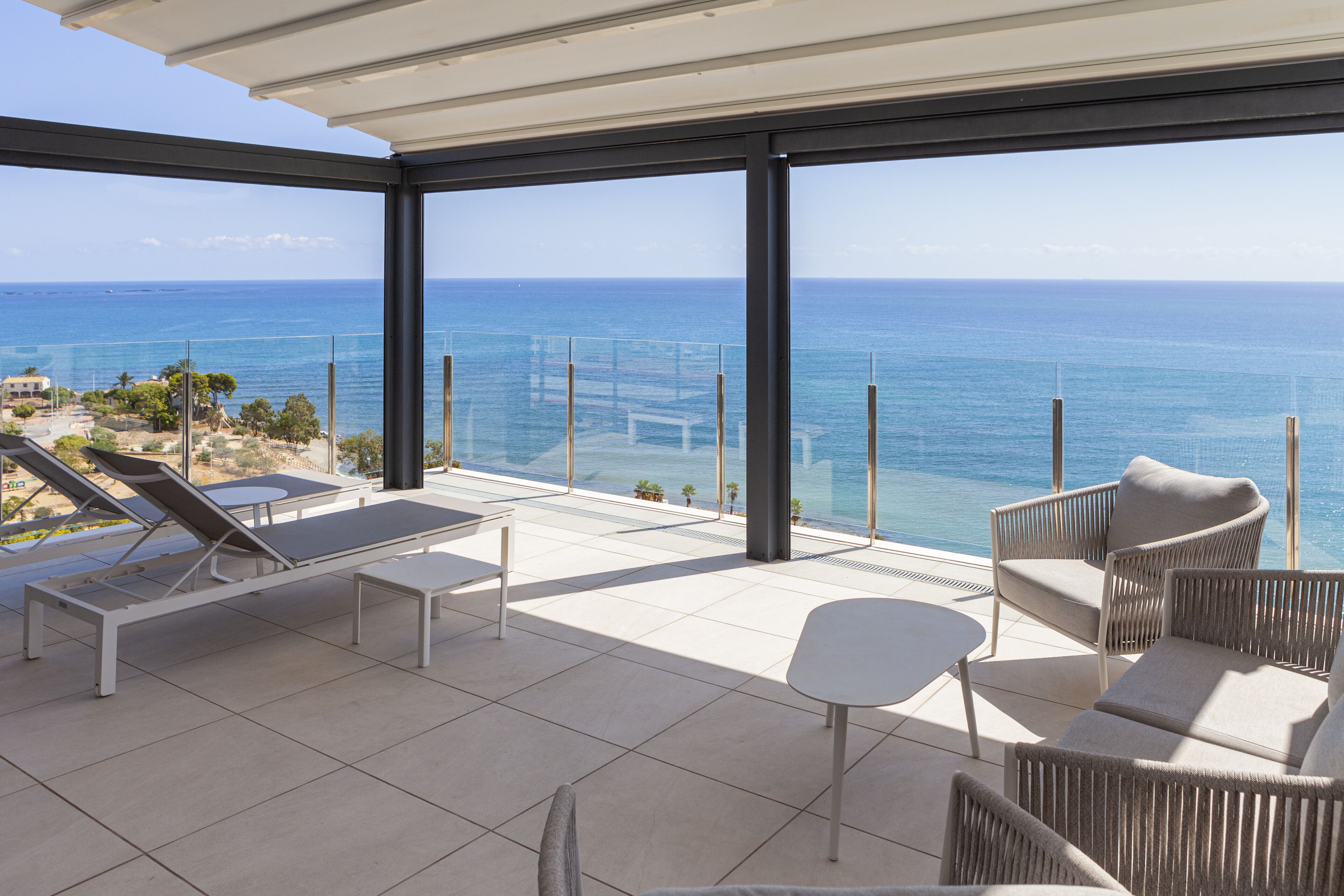 Loftsleilighet, 2 soverom, terrasse, sjøutsikt | Terrasse/patio