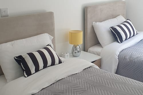 Egyptian cotton sheets, premium bedding, iron/ironing board, free WiFi