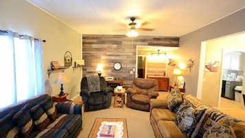 TV, DVD player, stereo