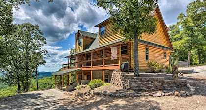 Spacious Log Cabin w/ Fire Pit & Game Room!