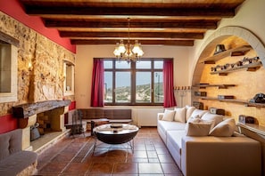 TV, fireplace, video game console, Netflix