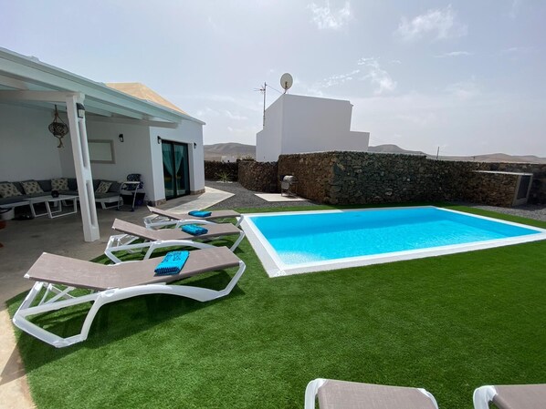 A heated pool