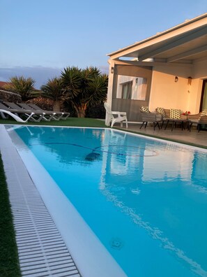 A heated pool