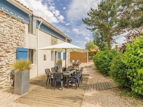 Renovated Farmhouse Between Nantes and Coast with Garden, Terraces, and Family Amenities