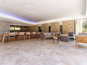 Dining - Luxury Villa with Private Island, Heated Pool, Spa & Sauna near Nantes (Ligné)