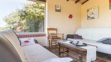 Télévision, cheminée, lecteur de DVD