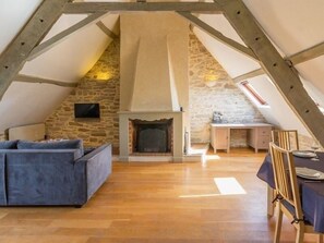 TV, fireplace, DVD player