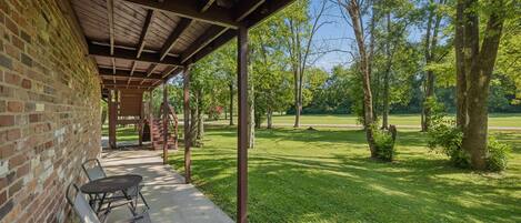 Outside patio with seating - enjoy the view and abundant wildlife!