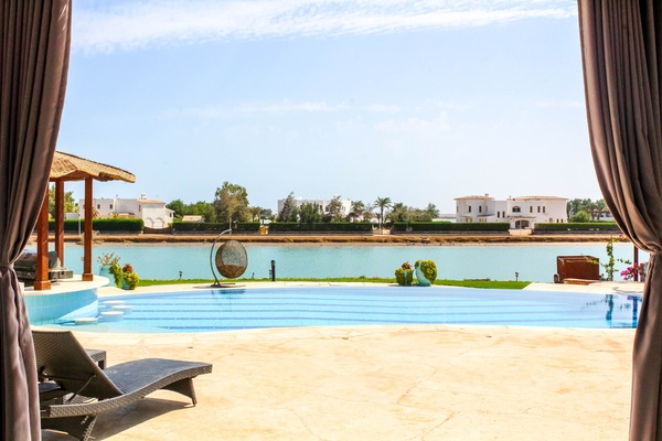 View from back of villa