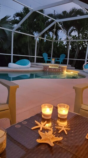 Outdoor pool, a heated pool