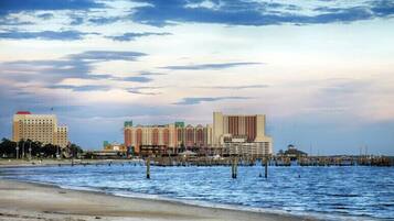 Sun loungers, beach towels
