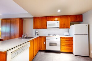 Microwave, oven, stovetop, dishwasher