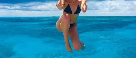 Sun-loungers, beach towels