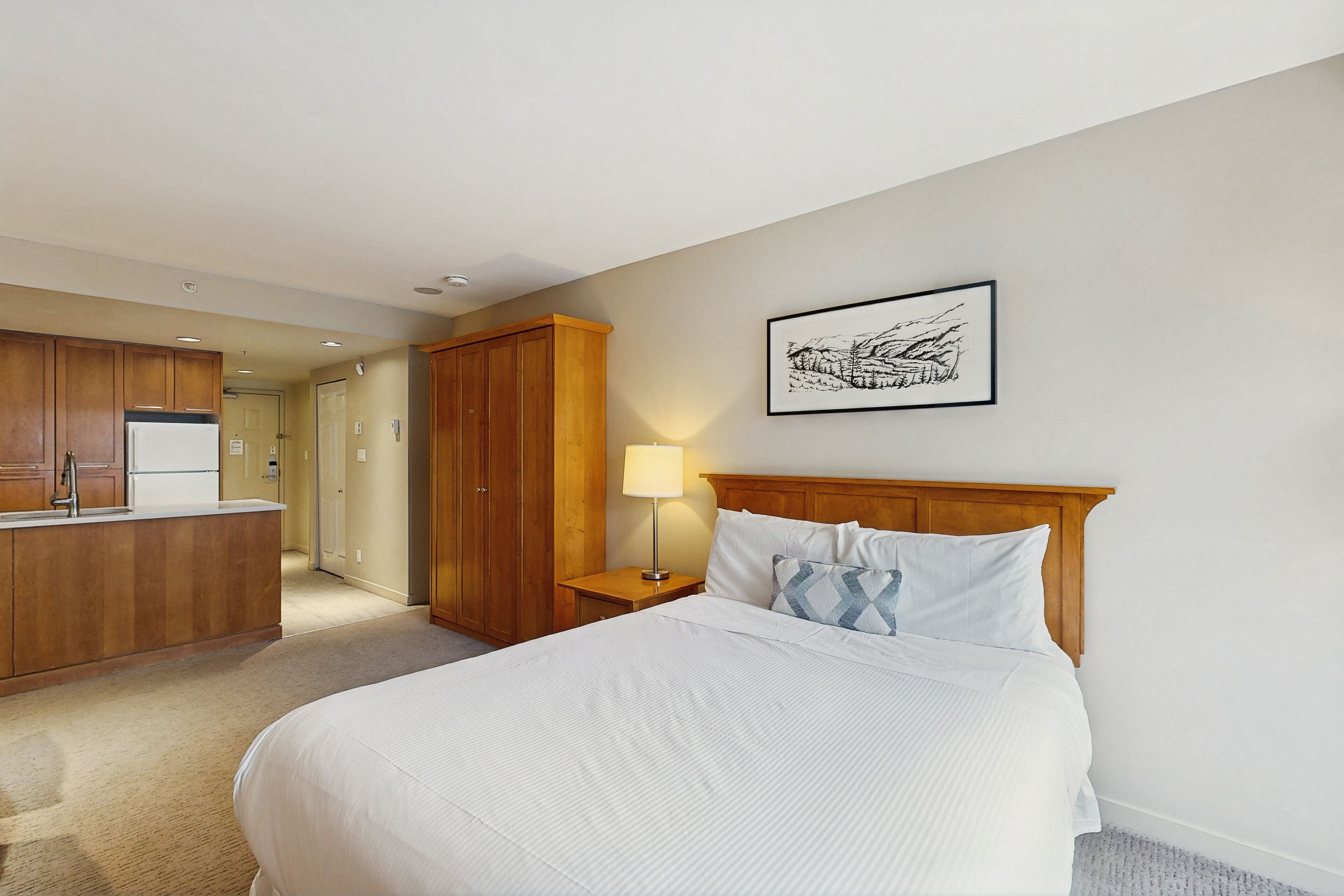 Strygejern/strygebræt, internetforbindelse, sengetøj