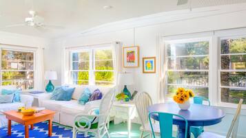 Smart TV, DVD player, books