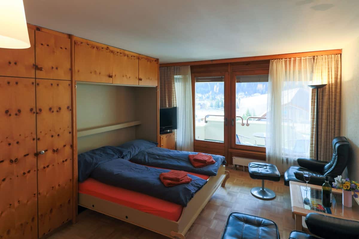 Studio 302 Ostler (Cleaning Fee 70 CHF) | 1 slaapkamer, gratis wifi, beddengoed