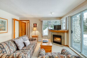 TV, fireplace, DVD player