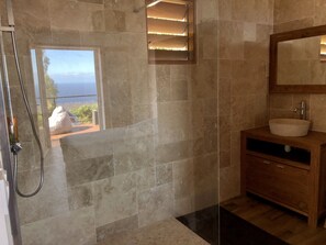 シャワー、ヘアドライヤー、タオル、トイレットペーパー