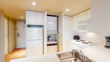 Microwave, oven, stovetop, dishwasher