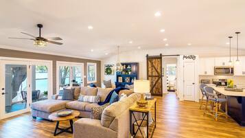 House, Multiple Beds, Lake View (Summer STATus) | Living area | Flat-screen TV, streaming services