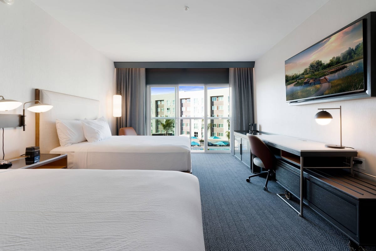 Room, 2 Queen Beds, Balcony | Premium bedding, in-room safe, desk, laptop workspace
