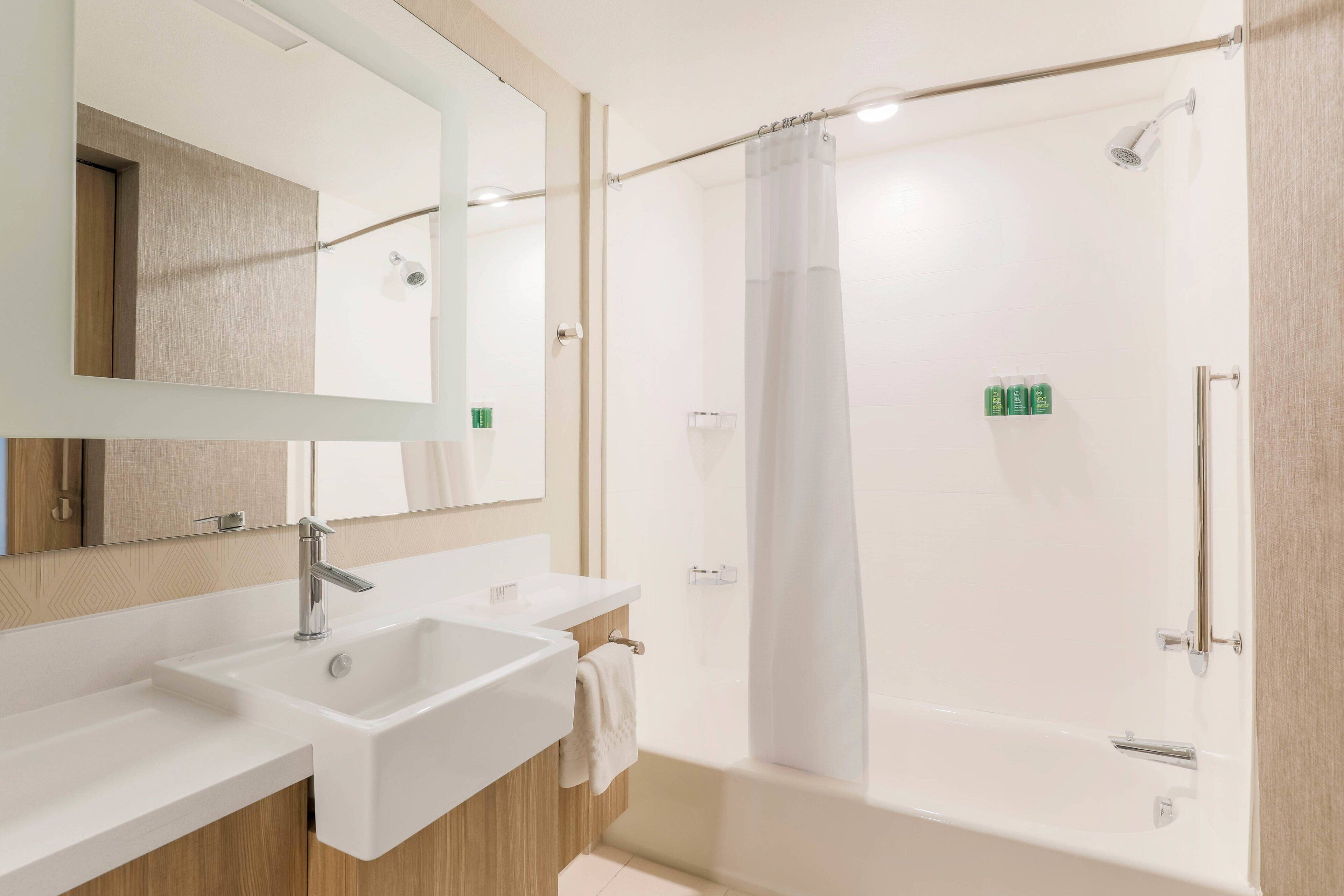 free toiletries, hair dryer, towels