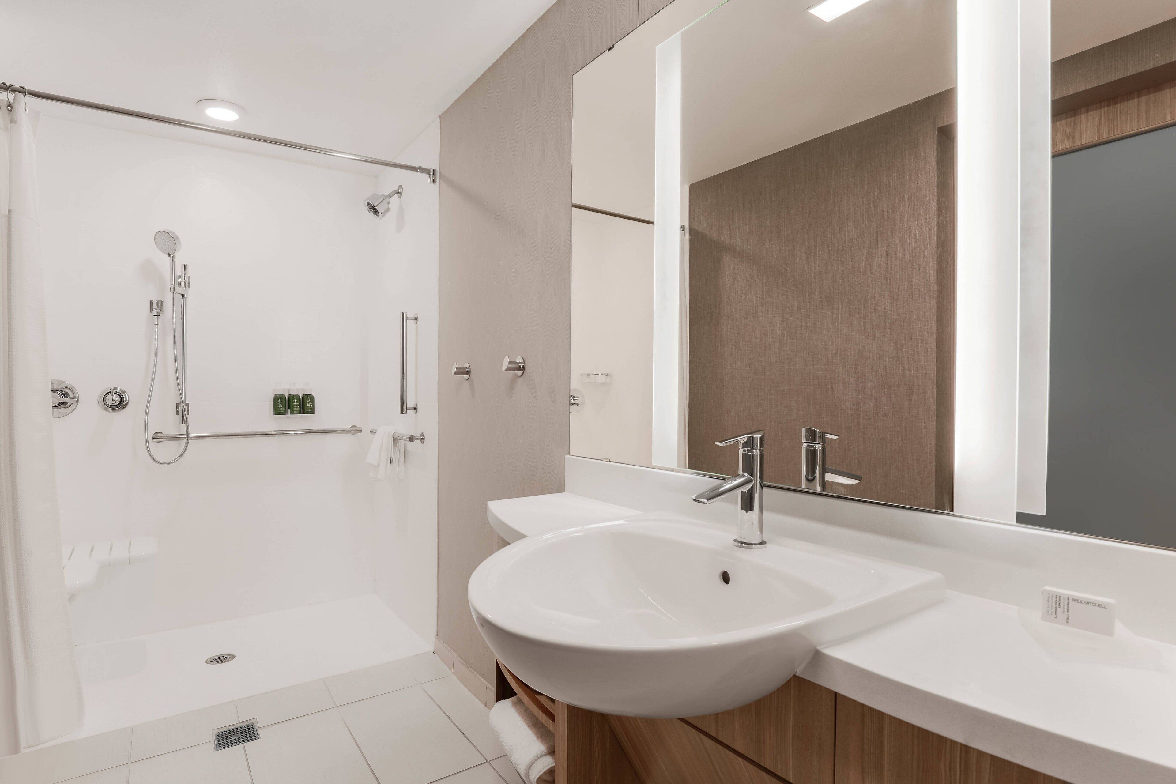 free toiletries, hair dryer, towels