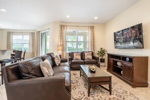 Smart TV, video games, DVD player, table football