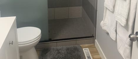 Hair dryer, towels
