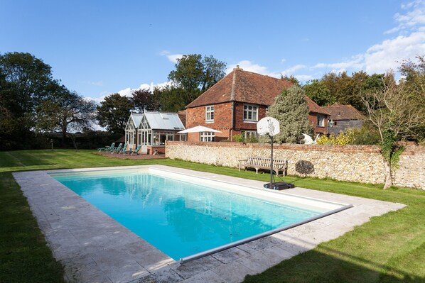 A heated pool