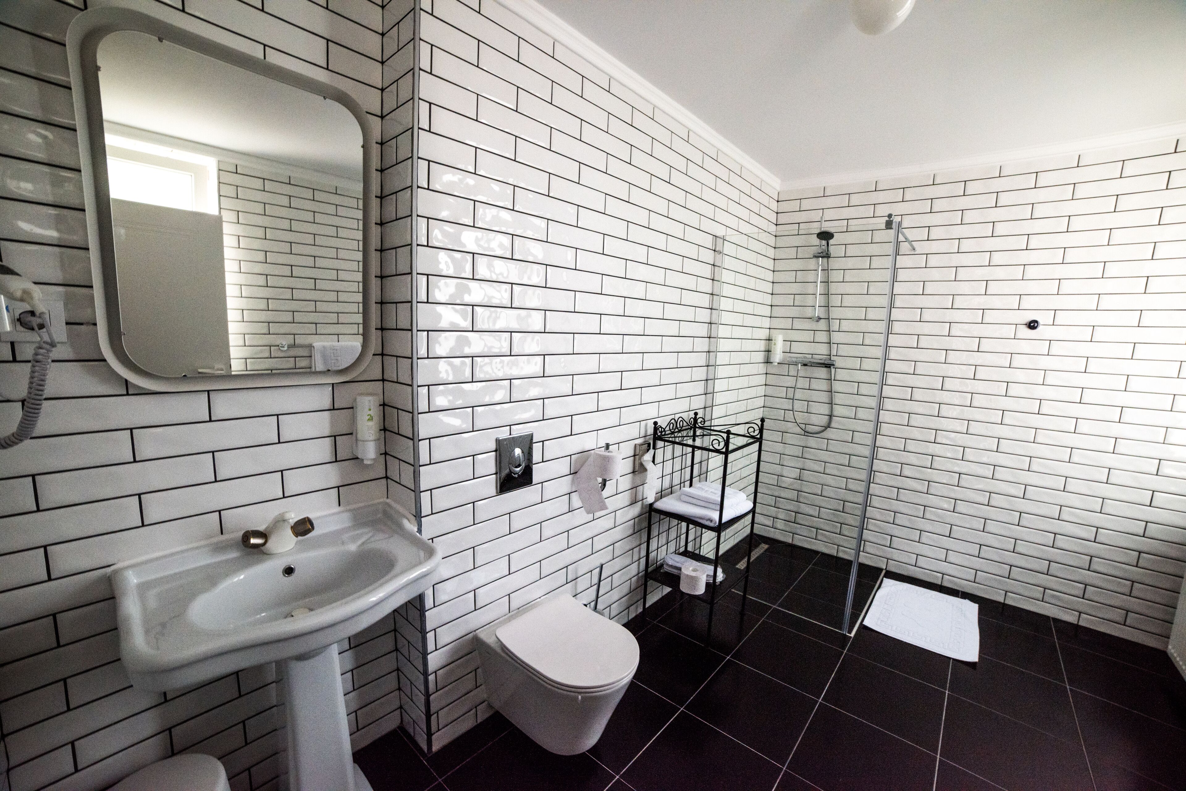 free toiletries, hair dryer, slippers, towels