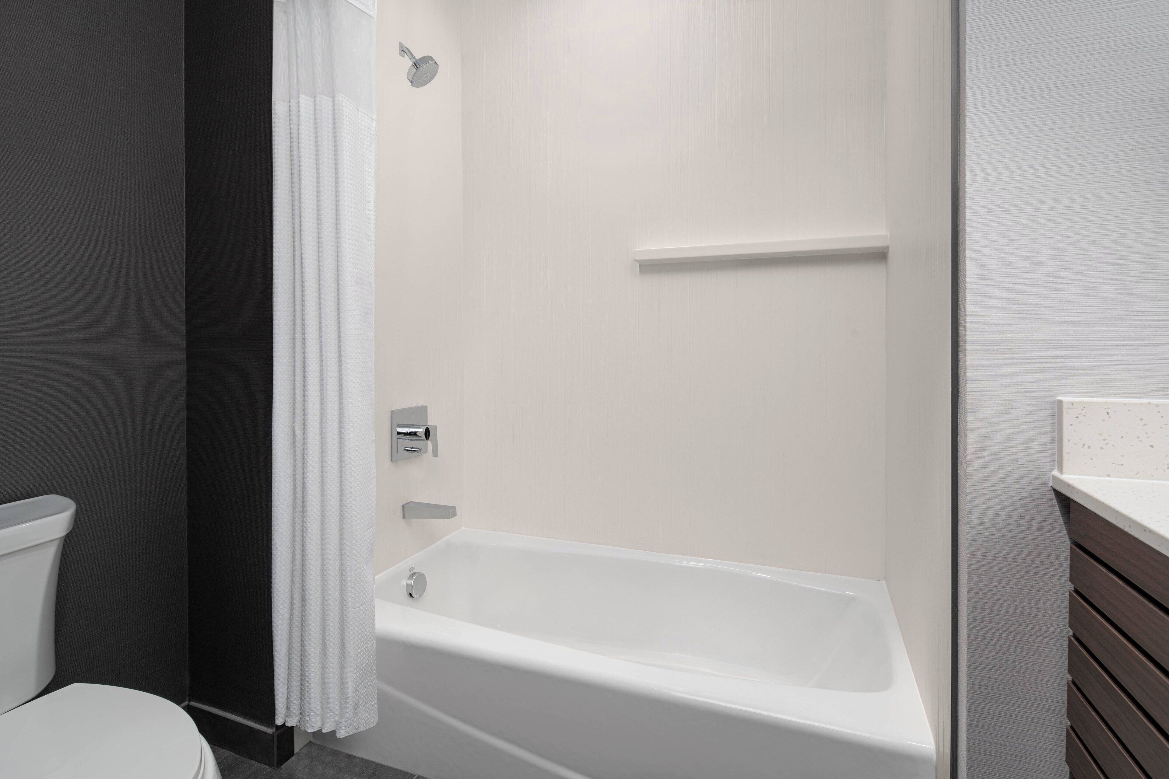 free toiletries, hair dryer, towels