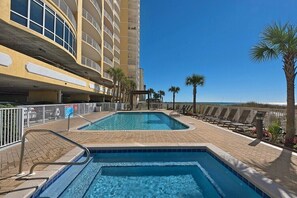 Indoor pool, a heated pool - 2 Bedroom in Ocean Villa Resort -  Beautifully decorated and appointed condo with amazing views! (Panama City Beach)