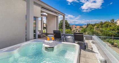 Villa Arabella Malinska - modern villa with a heated pool, Jacuzzi and a rooftop terrace by MyWaycation