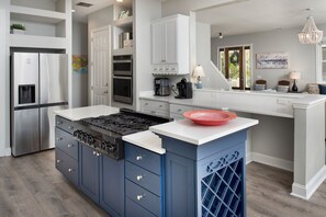 Fridge, microwave, oven, stovetop - Beautiful 2nd Row Home, Steps to the Beach, Close to Coligny private pool Hot Tub (HIlton Head)