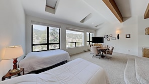 Condo, 2 Bedrooms | 3 bedrooms, laptop workspace, free WiFi - Mountain View of Mammoth! Condo with Loft & Access to 3 Spas and Sauna by RedAwning (Mammoth Lakes)