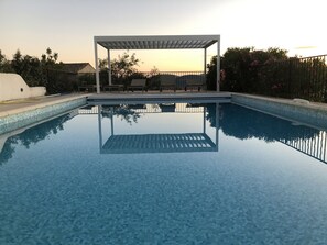 Outdoor pool, a heated pool