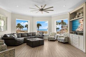 TV, books, music library, video library