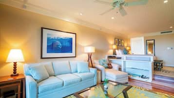 TV, peis, stereoanlegg og kontorer